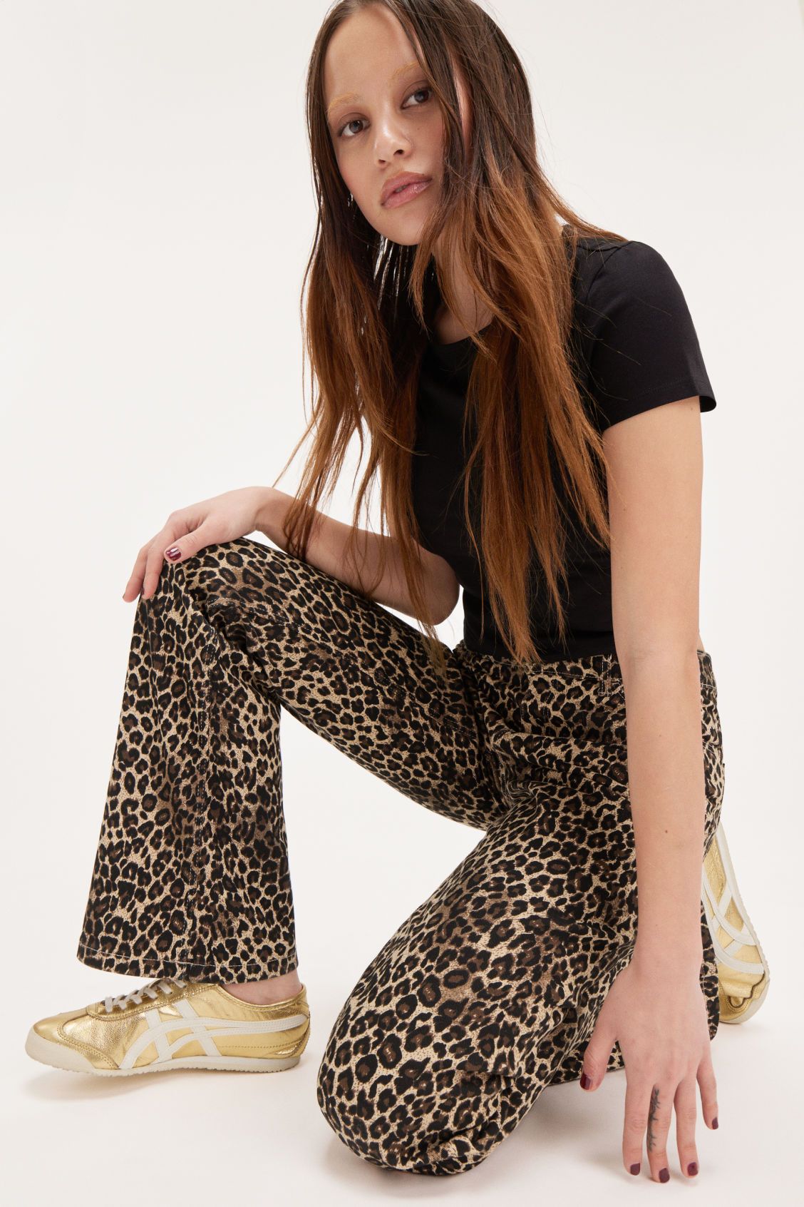 Regular Waist Cotton Trousers
