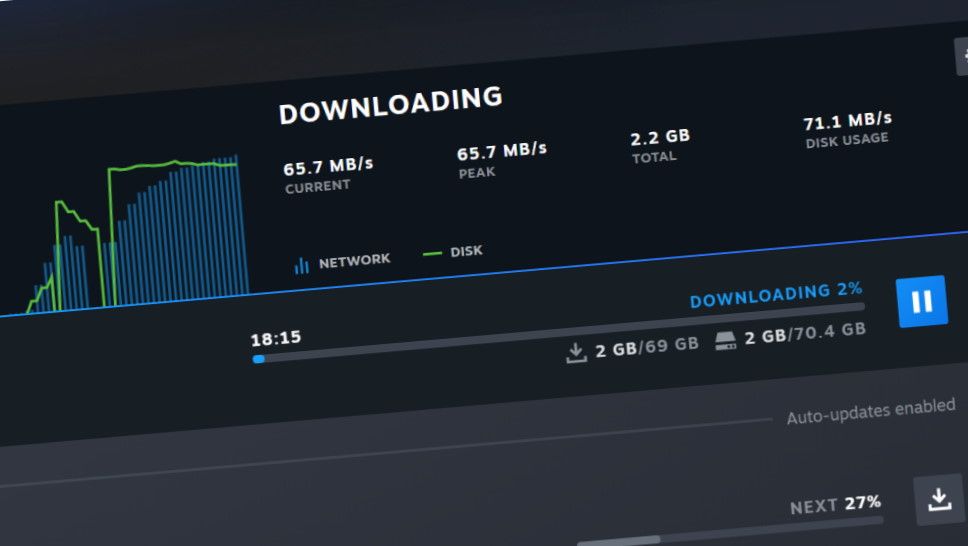 Steam a maintenant une meilleure page de téléchargements et un gestionnaire de stockage