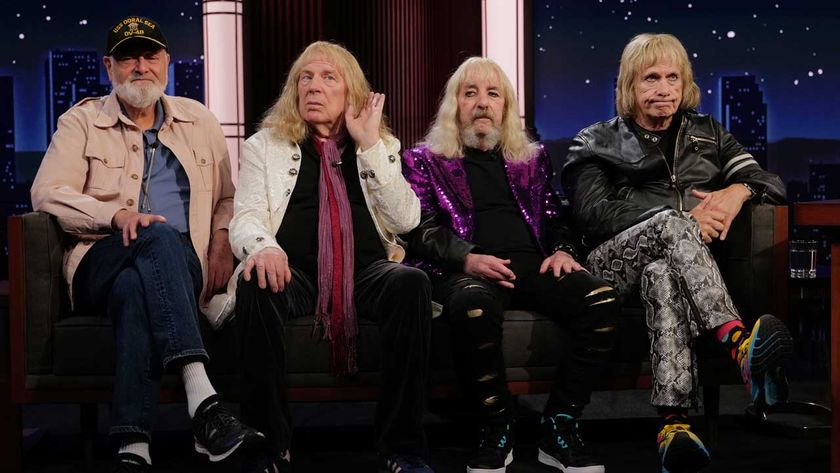 Rob Reiner with Spinal Tap on Jimmy Kimmel Live! in September 2025