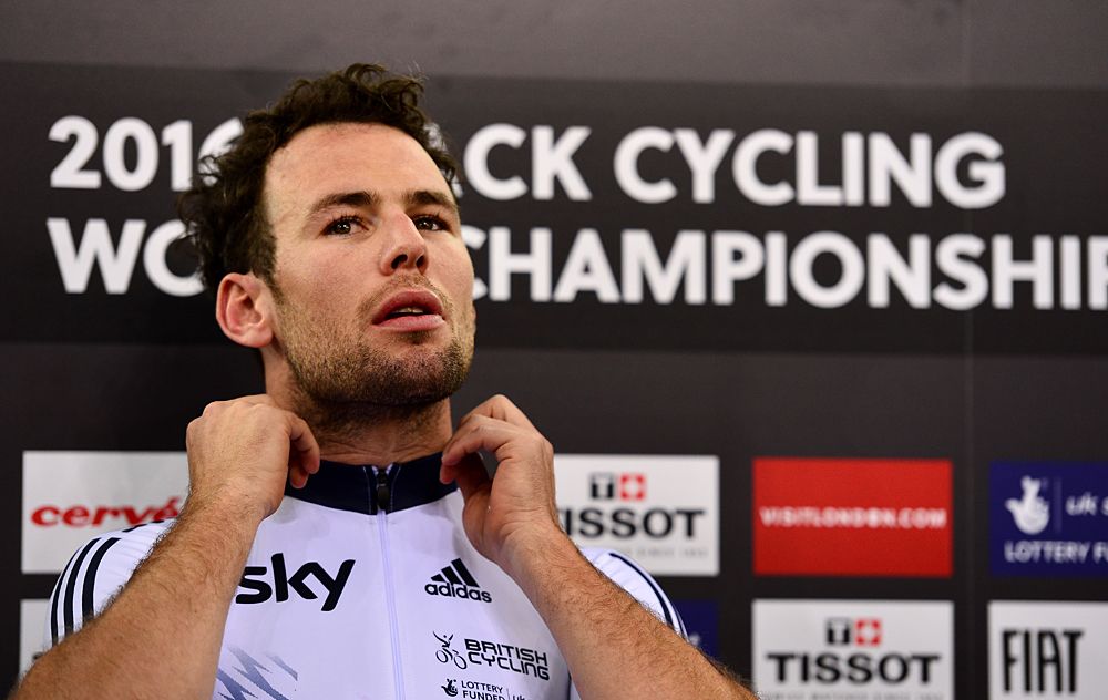 Mark Cavendish of Great Britain races in the Individual Pursuit during the Men's Omnium