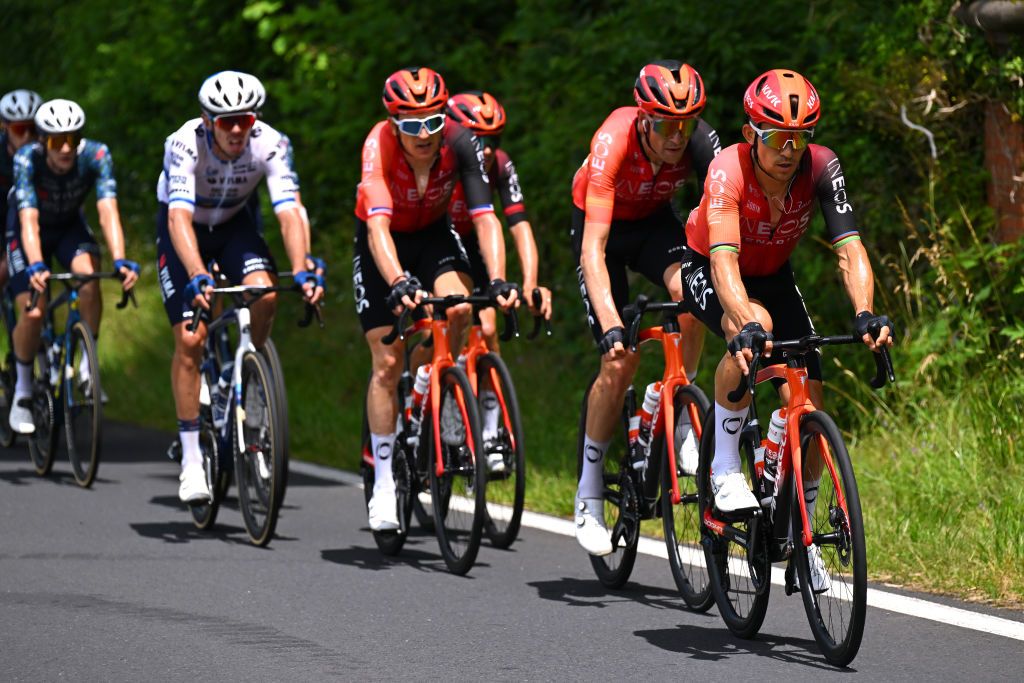 LELIORAN FRANCE JULY 10 Michal Kwiatkowski of Poland and Team INEOS Grenadiers competes during the 111th Tour de France 2024 Stage 11 a 211km stage from EvauxlesBains to Le Lioran 1239m UCIWT on July 10 2024 in Le Lioran France Photo by Tim de WaeleGetty Images