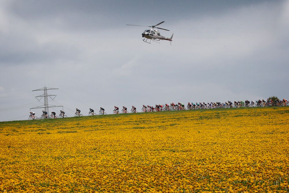 The peloton in action during the 2017 Amstel Gold Race
