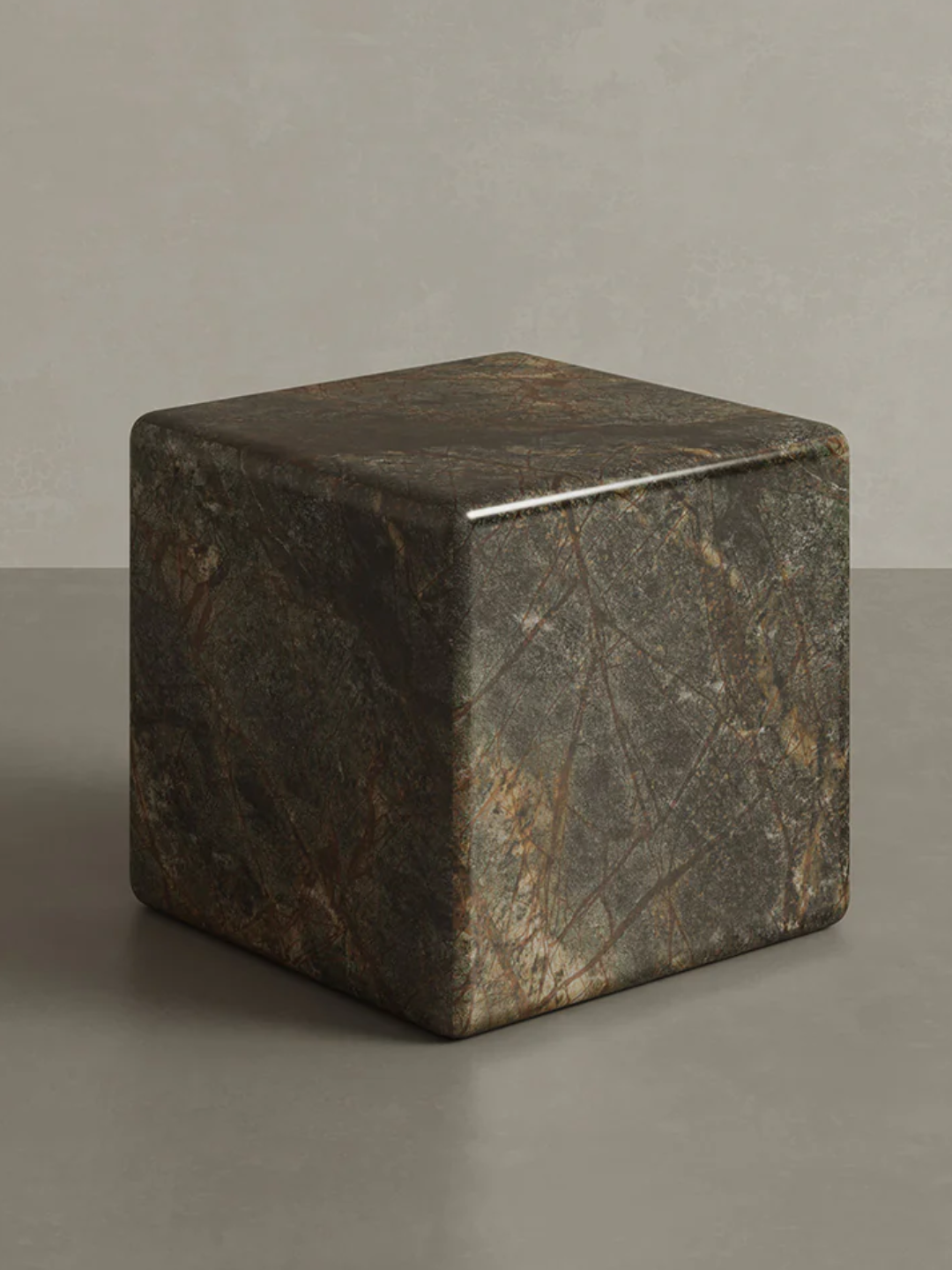 A green cerazo marble coffee table from Nth Degree