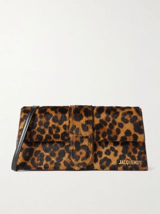 Jacquemus, Le Bambino Long leopard-print calf hair shoulder bag