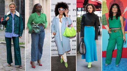 blue and green outfit ideas