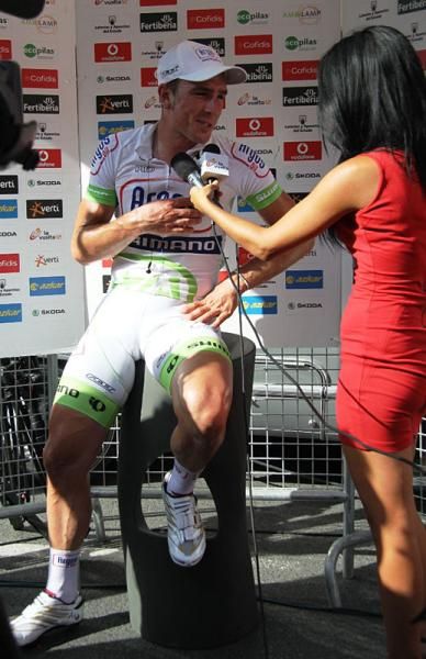 John Degenkolb (Argos-Shimano) gives a post stage interview