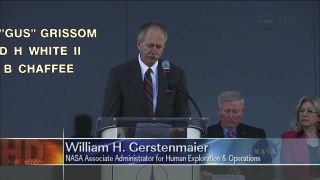 William Gerstenmaier, NASA Administrator, speaks at Columbia Memorial Service