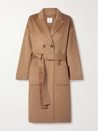 Dylan Double-Breasted Wool and Cashmere-Blend Coat