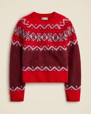 Brushed Cashmere Fair Isle Sweater