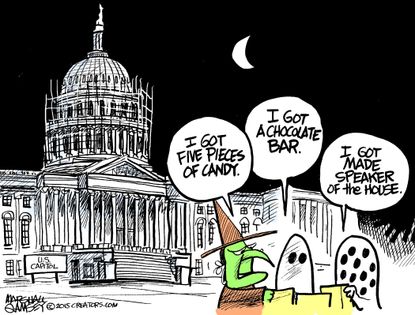 Political cartoon U.S. House Speaker Halloween