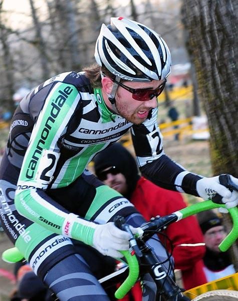 Jamey Driscoll (Cannondale-Cyclocross) riding quite a bit farther back than normal.