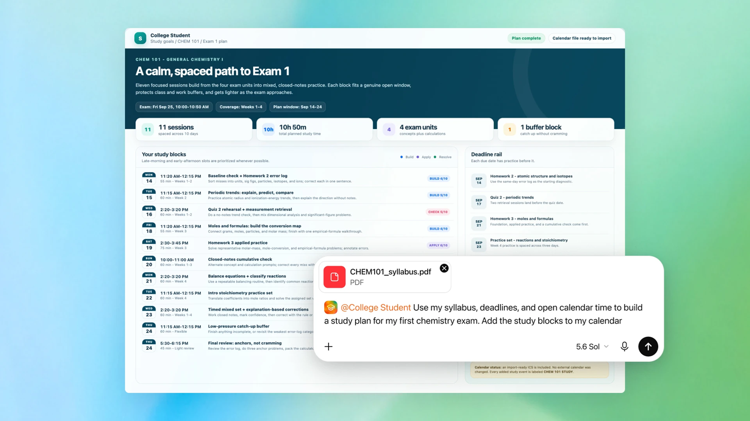 ChatGPT College Student Plugin