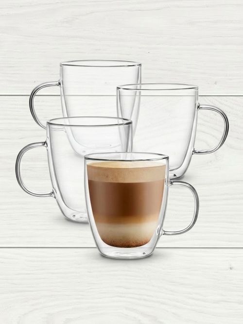 Glass Double-Walled 12oz Coffee Mugs