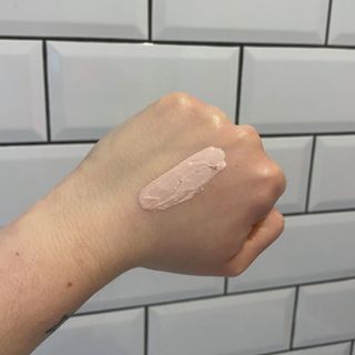 Image showing texture of Beauty Pie Wonderfilter Brightening Primer on the back of a hand