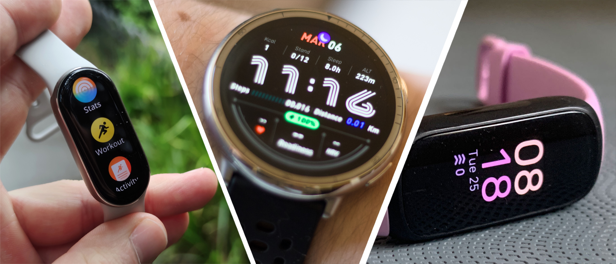 Three cheap fitness trackers and smartwatches