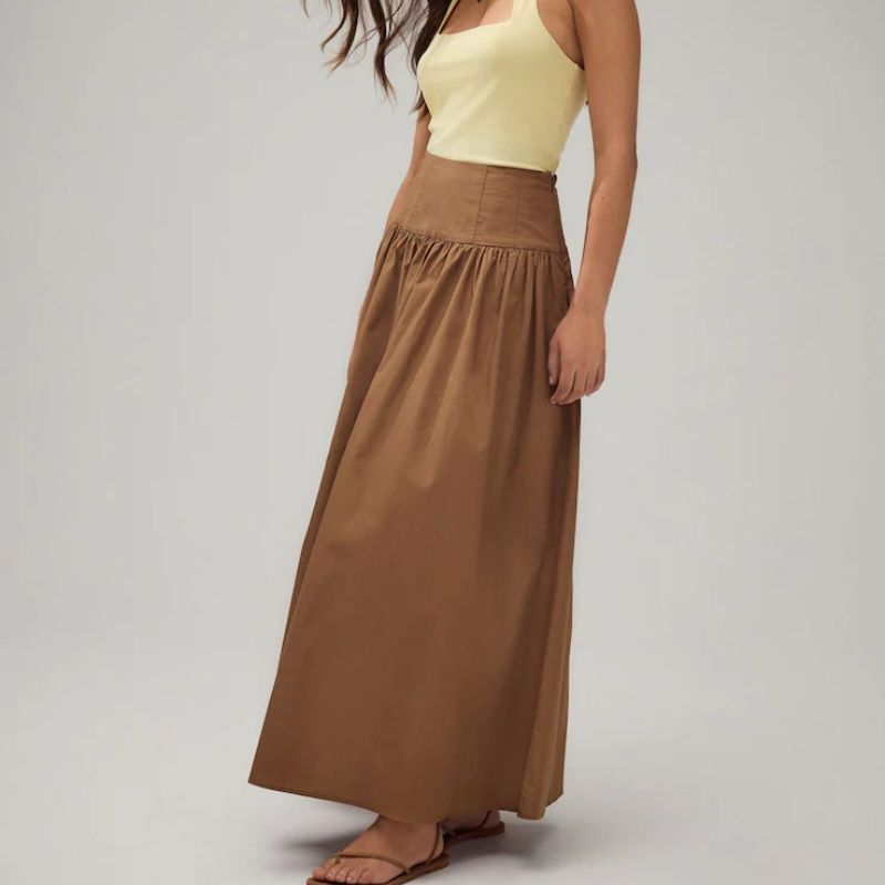 Next , Camel Drop Waist Maxi Skirt