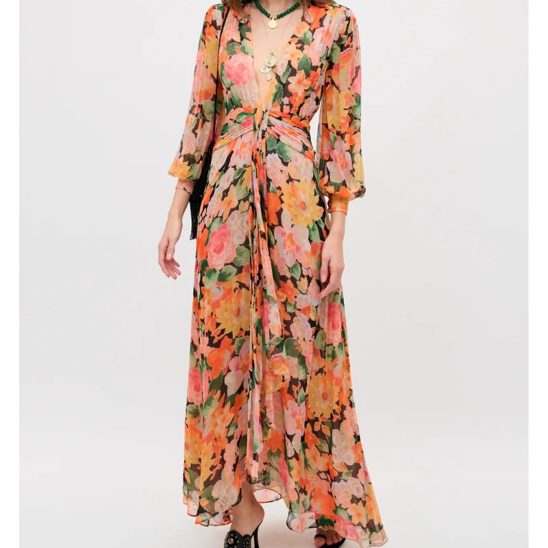 RIXO, Meera Chiffon Gown