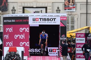 TURIN ITALY MAY 08 Remco Evenepoel of Belgium and Team Deceuninck QuickStep at start during the 104th Giro dItalia 2021 Stage 1 a 86km Individual Time Trial stage from Torino to Torino ITT girodiitalia Giro on May 08 2021 in Turin Italy Photo by Stuart FranklinGetty Images