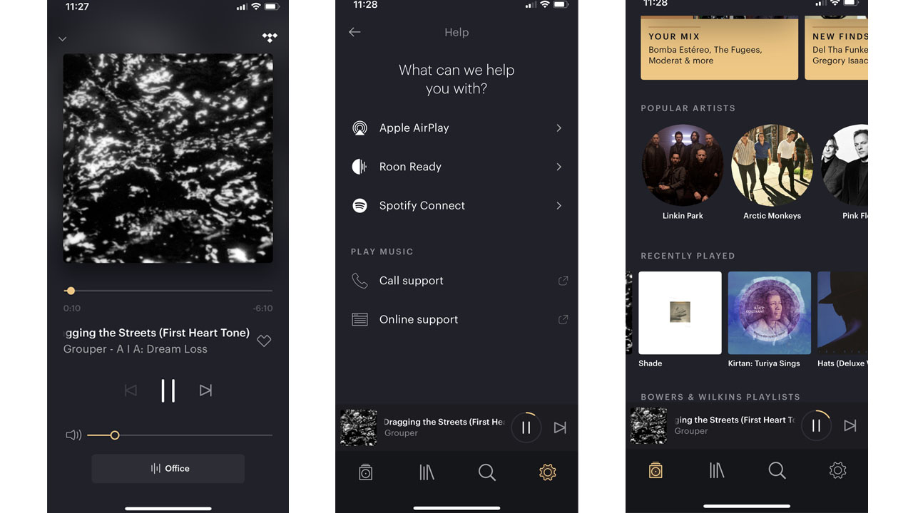 the bowers & wilkins music control app