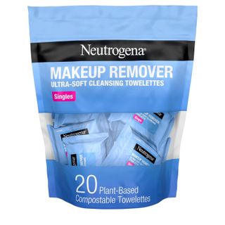 Neutrogena Makeup Remover Wipes, Individually Wrapped Daily Face Wipes for Waterproof Makeup, Travel 
On-The-Go Singles, 20 Count