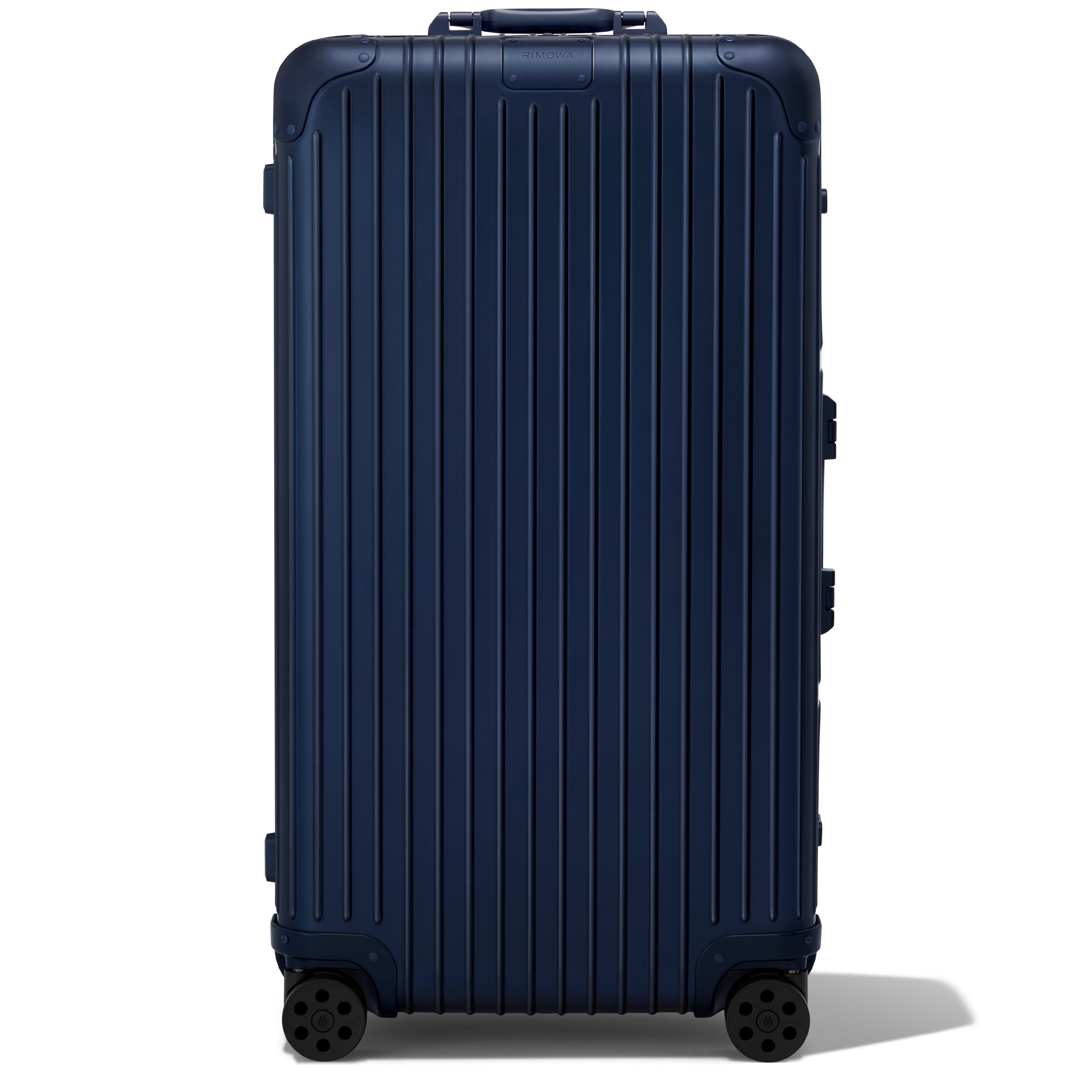 rimowa ink blue suitcases