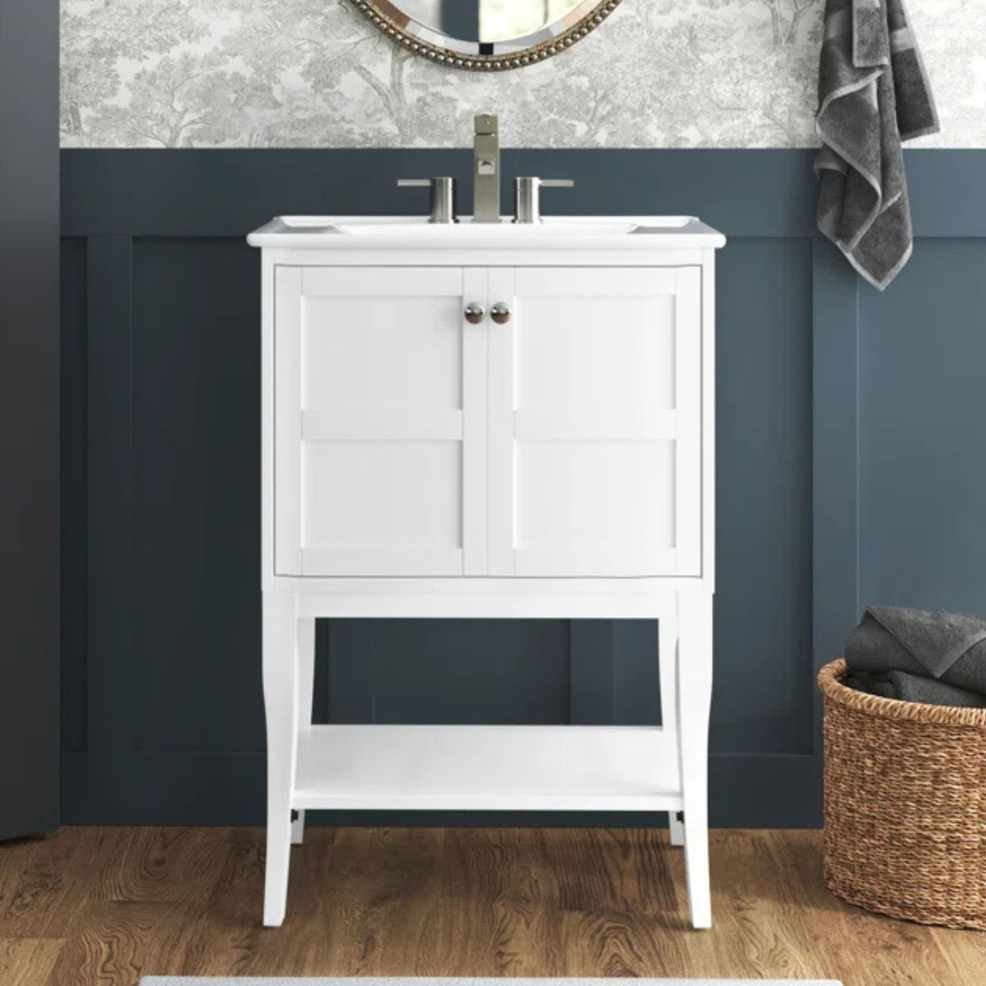 Wynkoop Single Bathroom Vanity with Ceramic Top