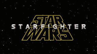 The Star Wars: Starfighter logo sits in front of a space background.