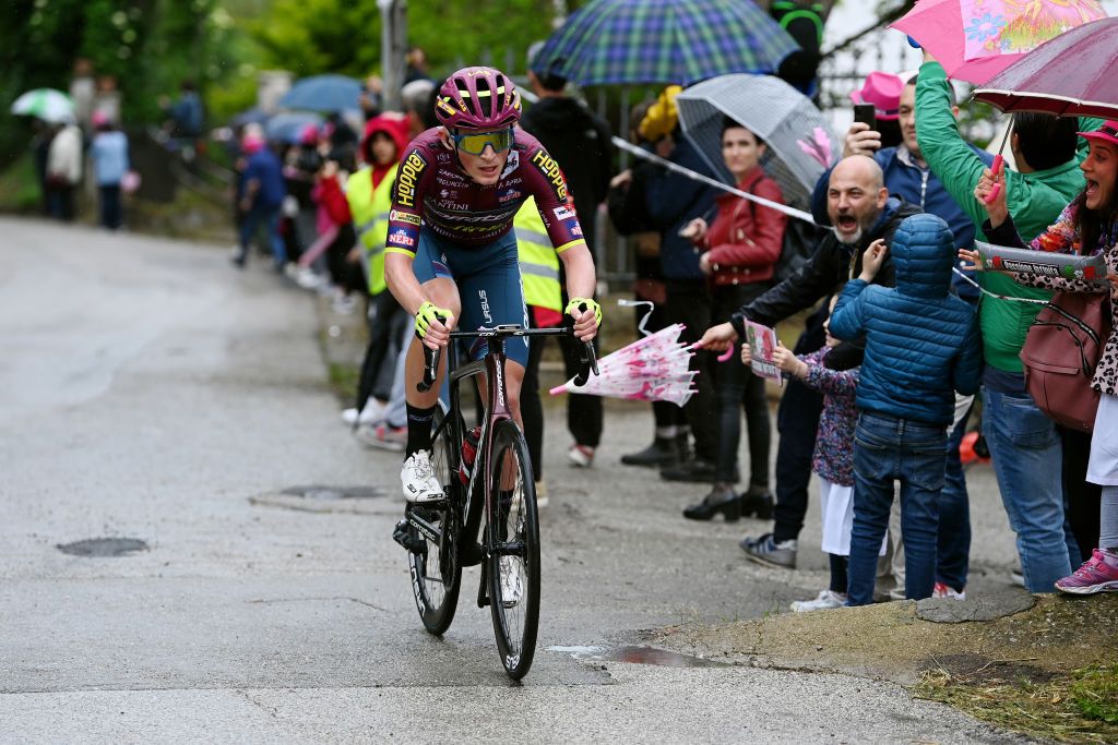 MELFI ITALY MAY 08 Veljko Stojni of Serbia and Team Corratec Selle Italia competes in the breakaway during the 106th Giro dItalia 2023 Stage 3 a 213km stage from Vasto to Melfi 532m UCIWT on May 08 2023 in Melfi Italy Photo by Tim de WaeleGetty Images