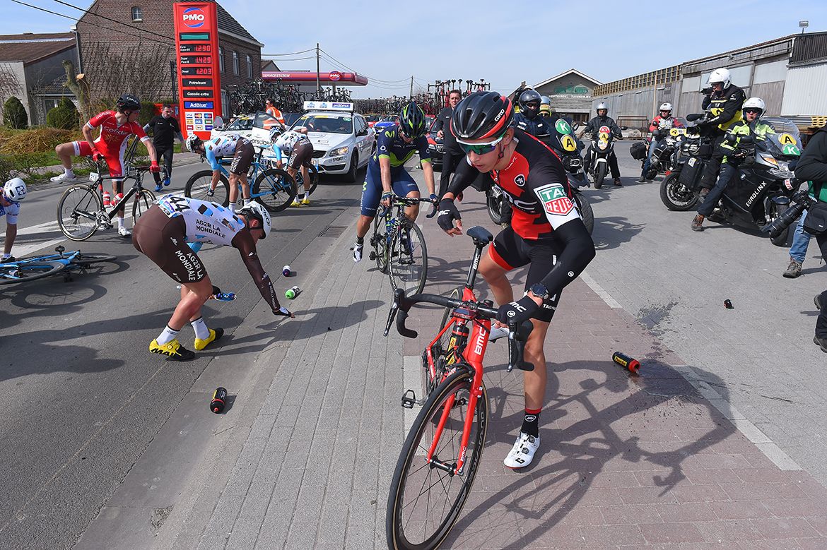 Not all the riders in the Gent-Wevelgem peloton made it through the day unscathed