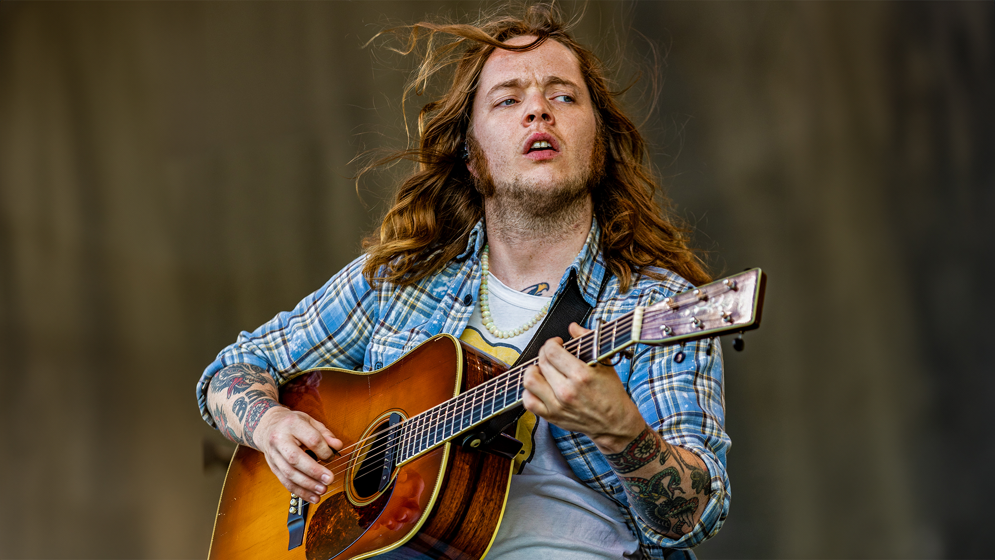 Billy Strings performs during the Newport Folk Festival 2023 at Fort Adams State Park on July 30, 2023 in Newport, Rhode Island. 