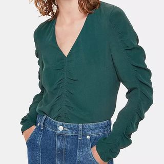 Whistles Lily Gather Front Blouse
