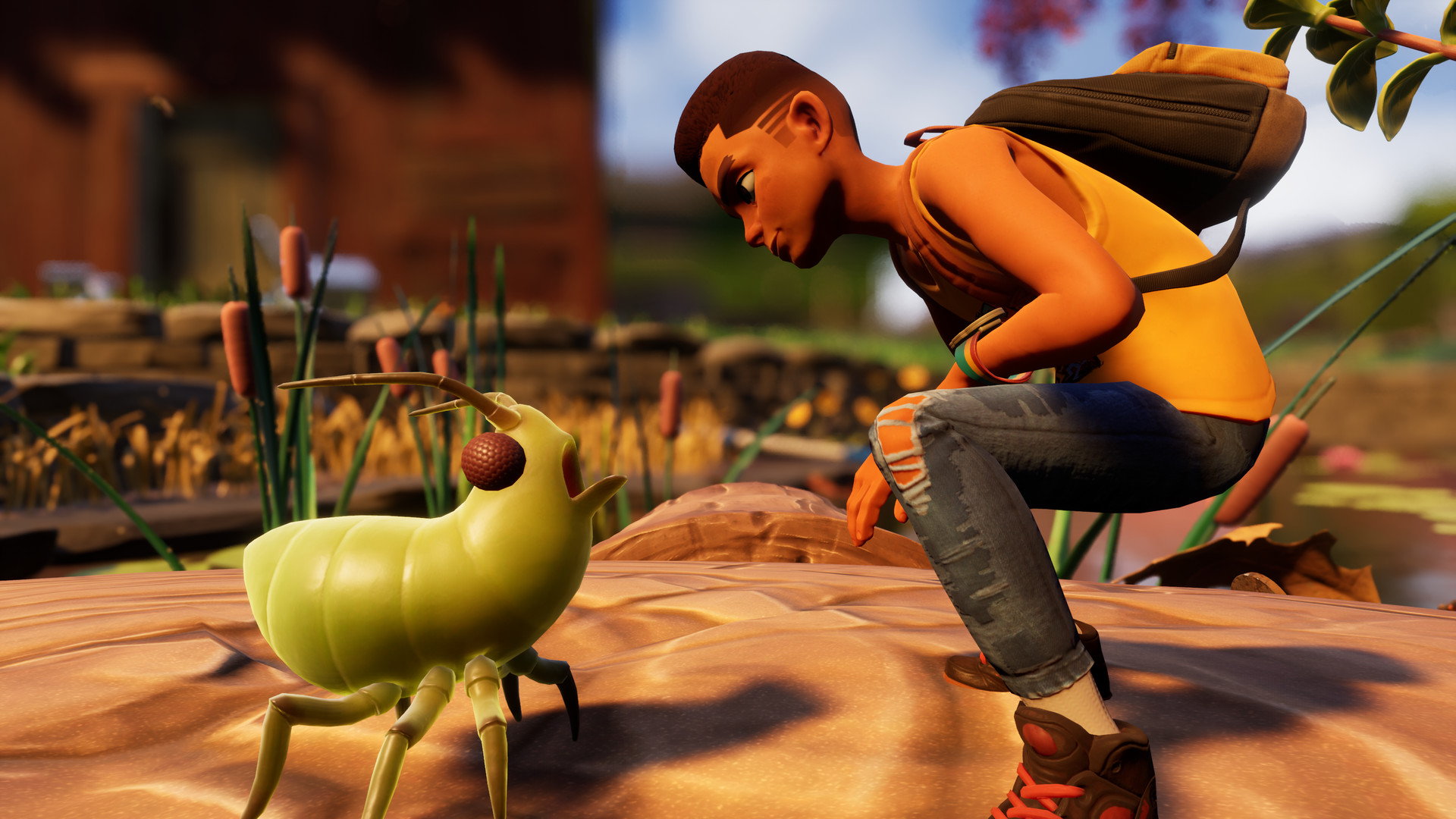 Best Steam Summer Sale games 2025: A player in Grounded looking at a cute bug
