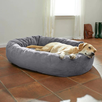 Frisco Velvet Round Bolster Dog Bed w/Removable Cover | Was $87.99