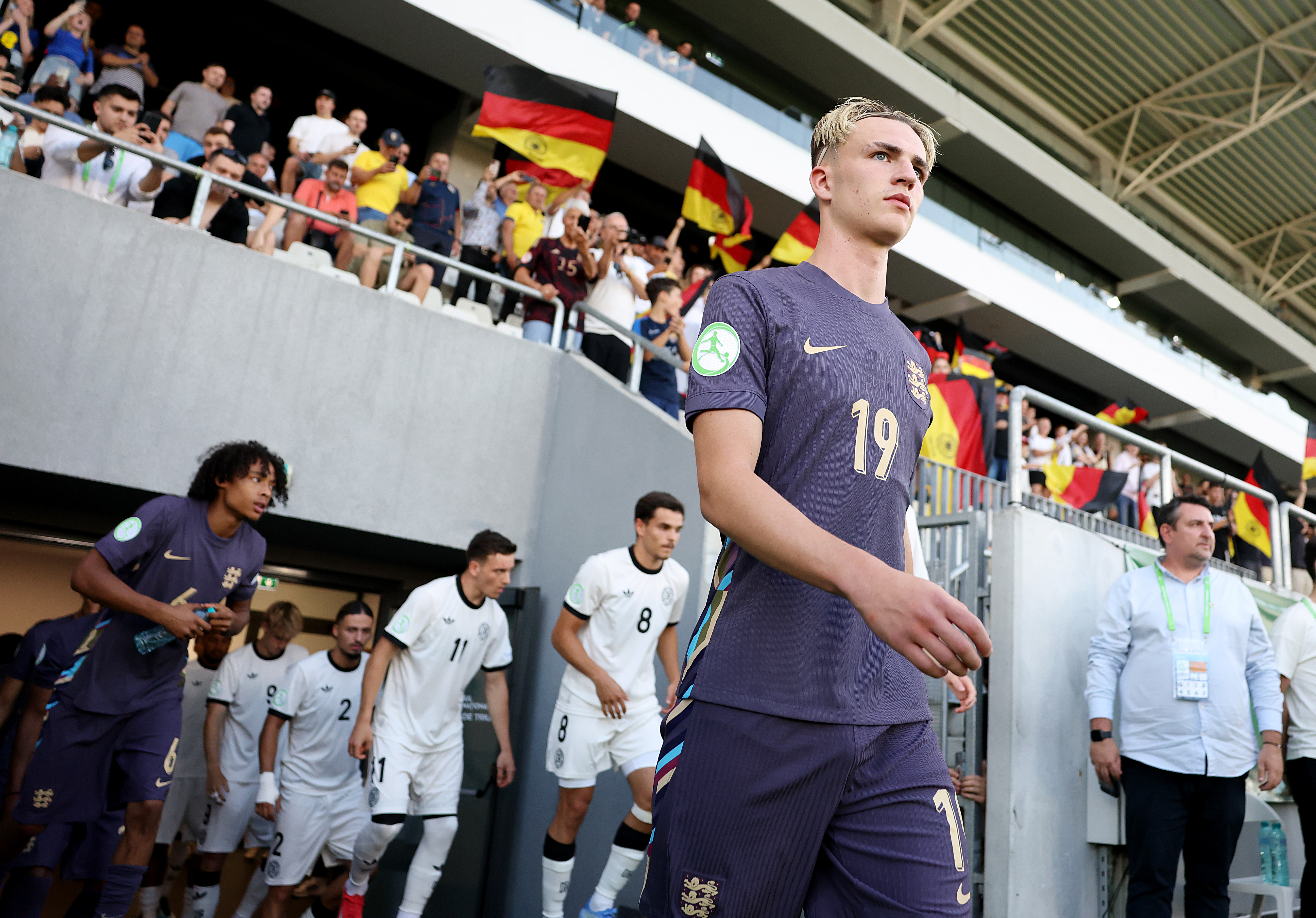 Jesse Derry lines up for England U19s against Germany