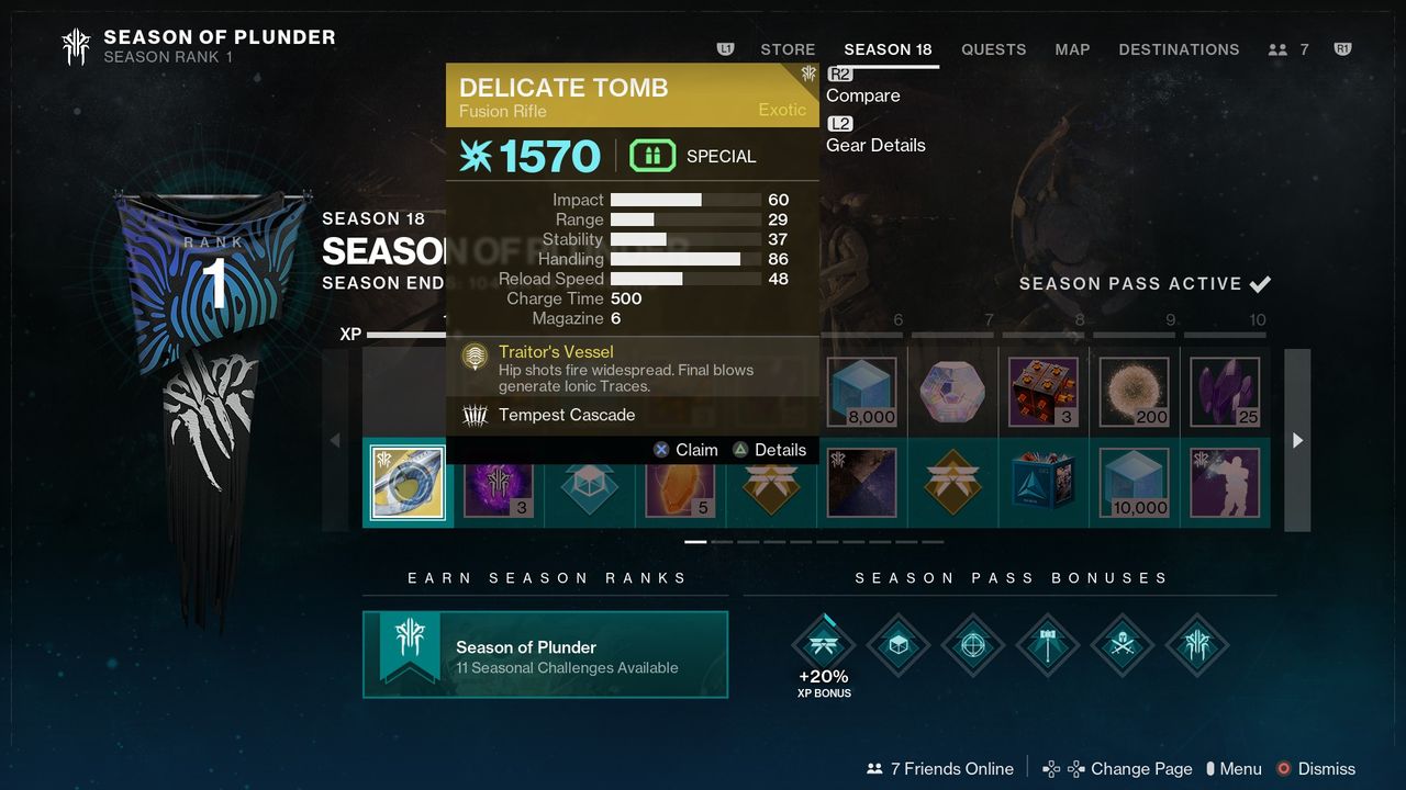 Destiny 2 Delicate Tomb in the season pass