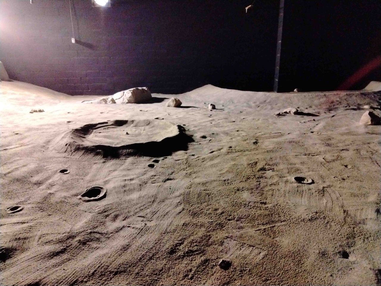 Lunar rover Max in a lunar-like facility at the company Mission Control in Ottawa, Canada.