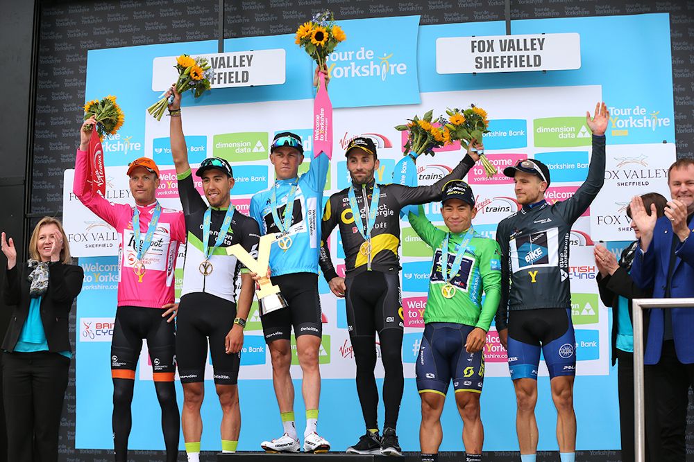 The jersey winners at the 2017 Tour de Yorkshire