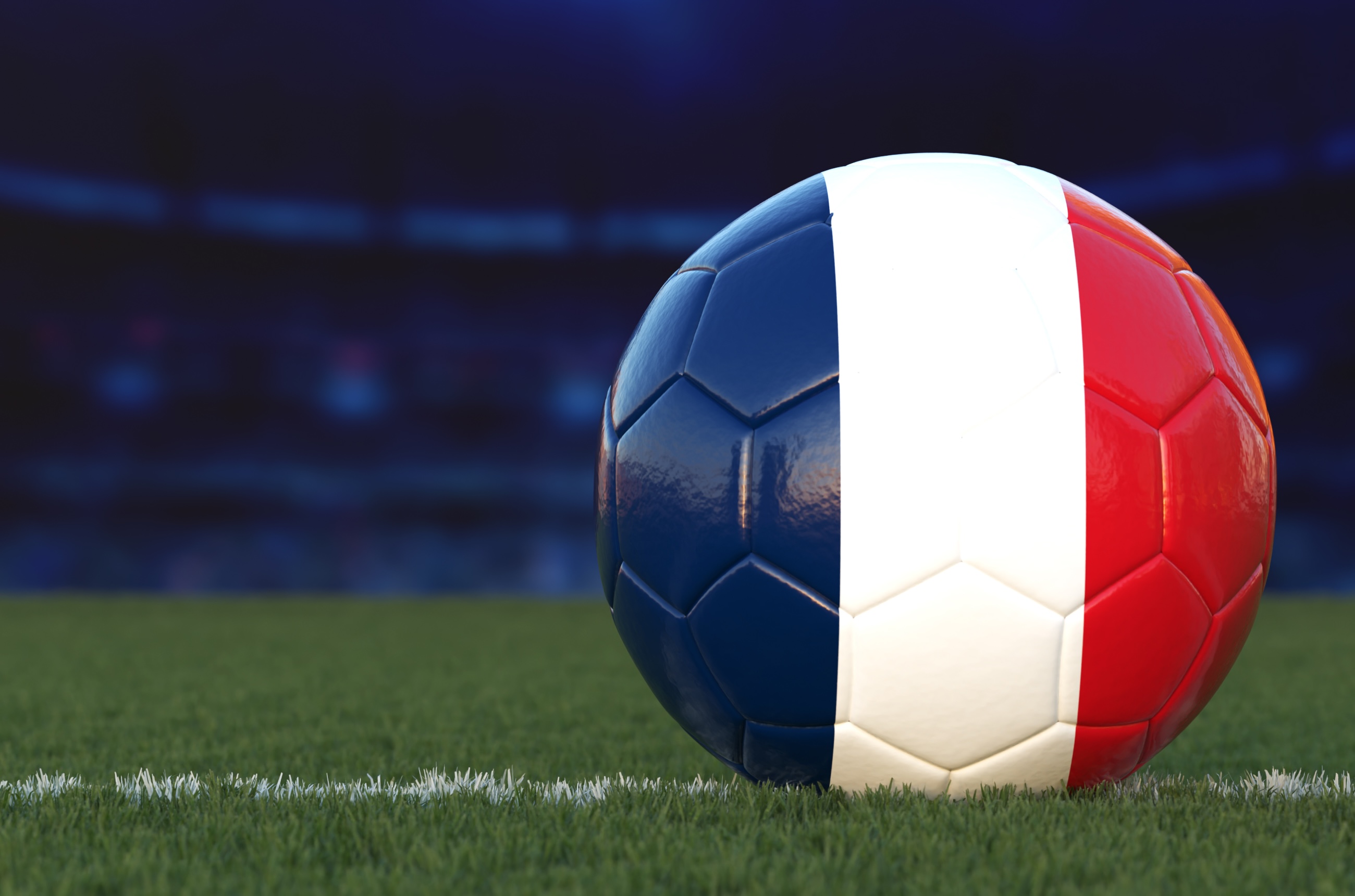 Football with France flag on it