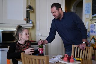Mick attempts to stop Linda from drinking