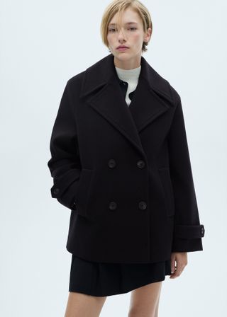 Double-Breasted Wool Coat - Women | Mango Usa