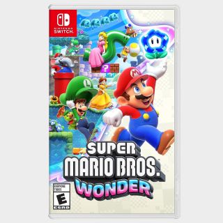 Super Mario Wonder box on a plain background