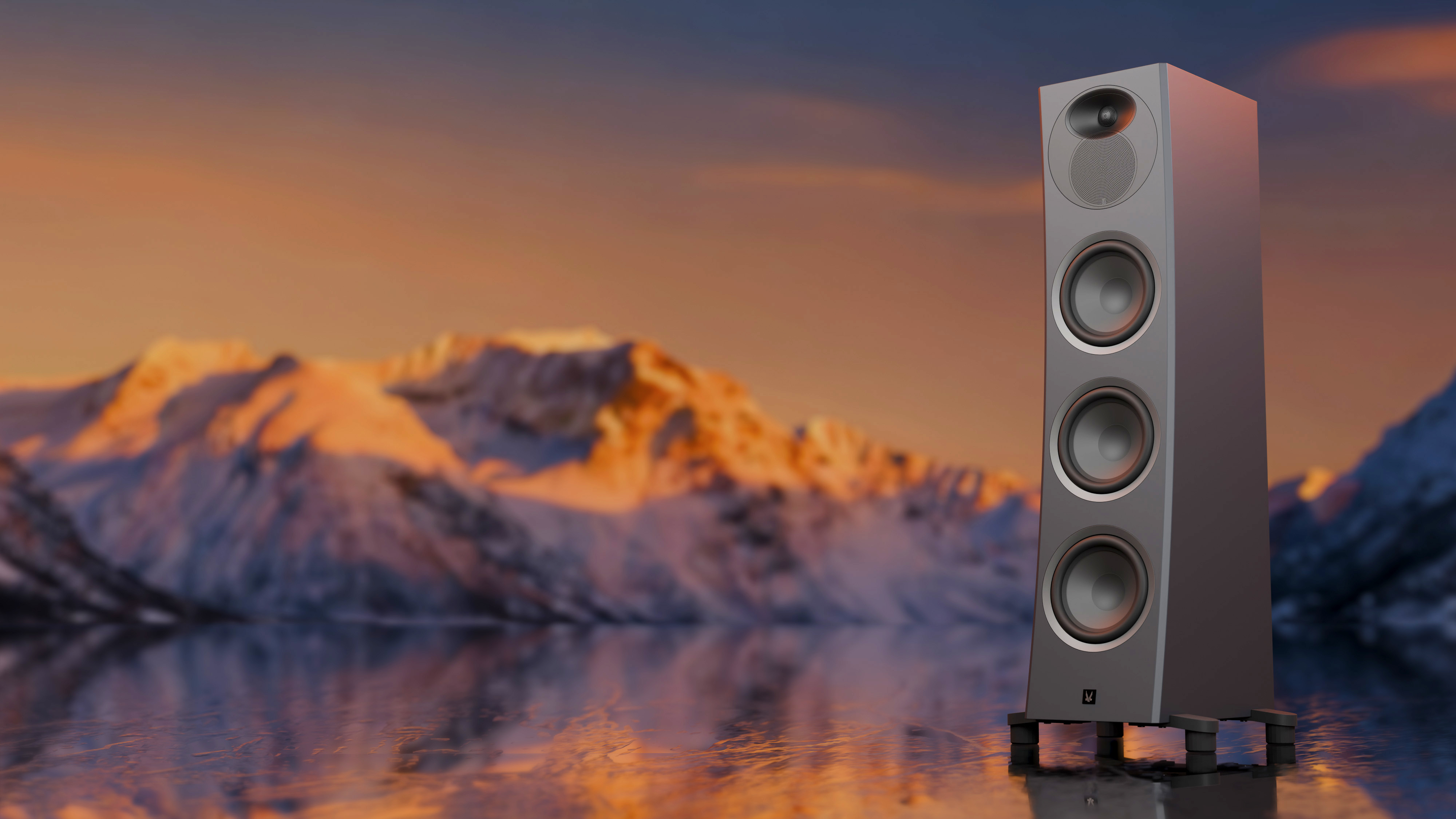 Arendal 1610 Tower 8 floorstander in black