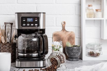 coffee maker in white kitchen Target coffee maker