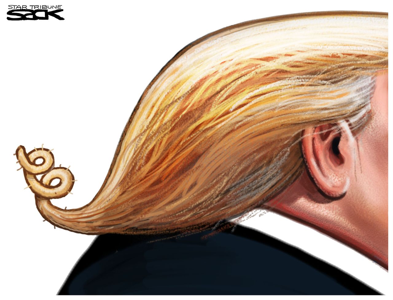 Political cartoon U.S. 2016 election Donald Trump