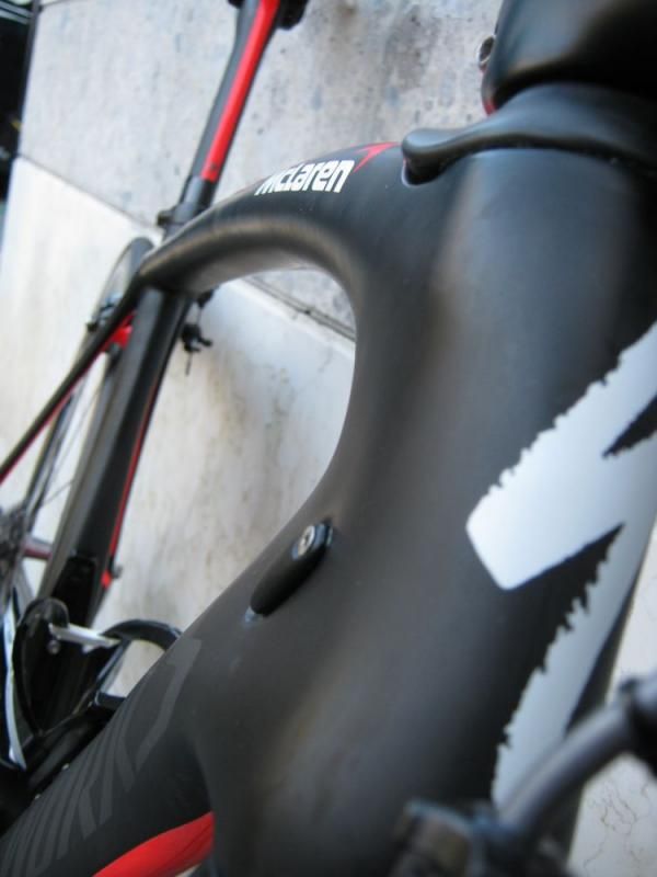 The matte black paint job adds to a sleek look.