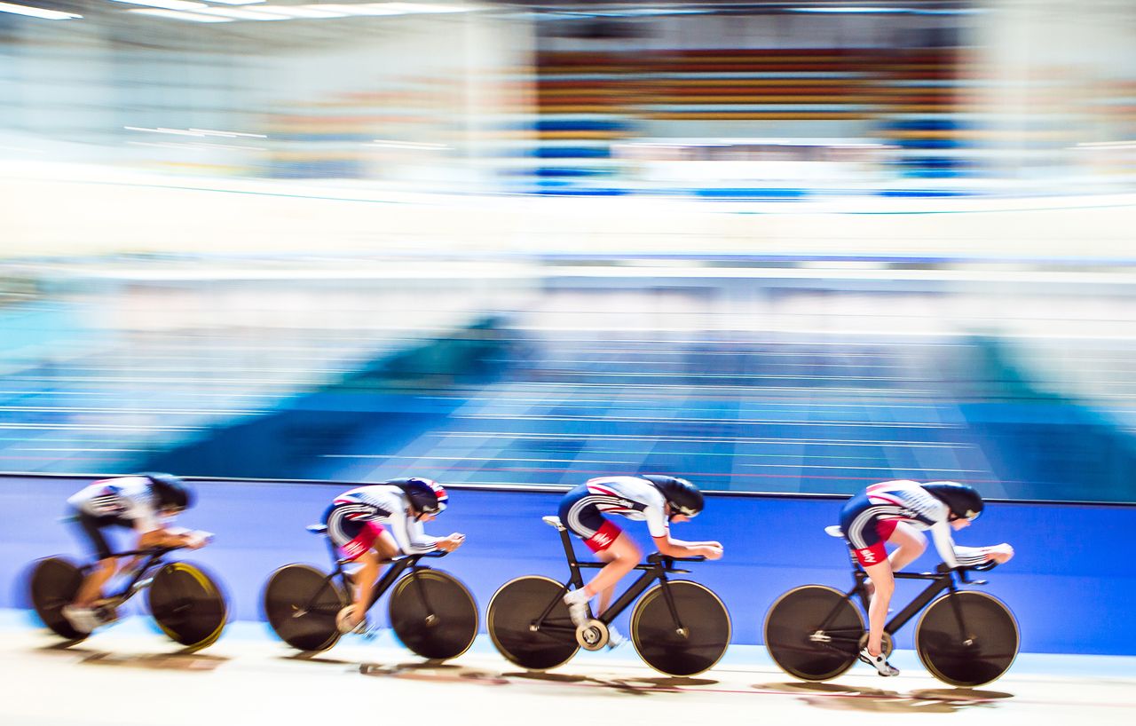 The women's team goes through its paces