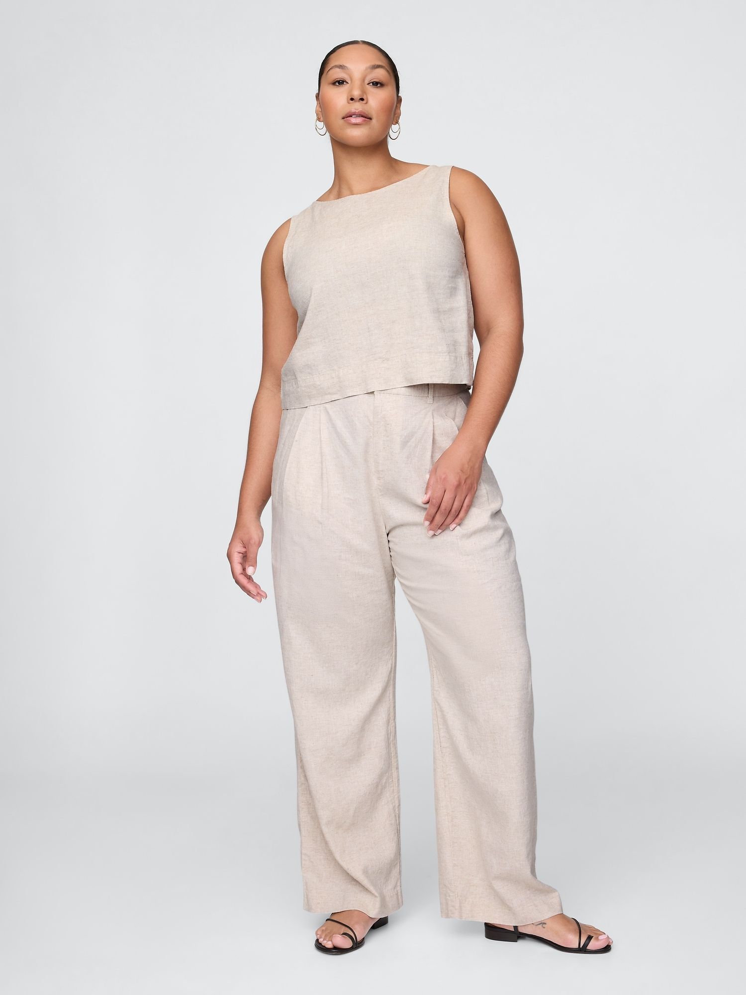 Gap, 365 High Rise Linen-Blend Trousers