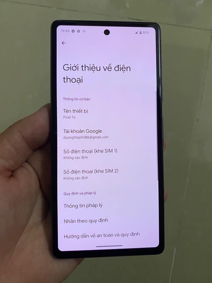 google pixel 7a prototype in hand