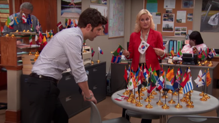 Parks and Rec screenshot from "The Treaty" episode