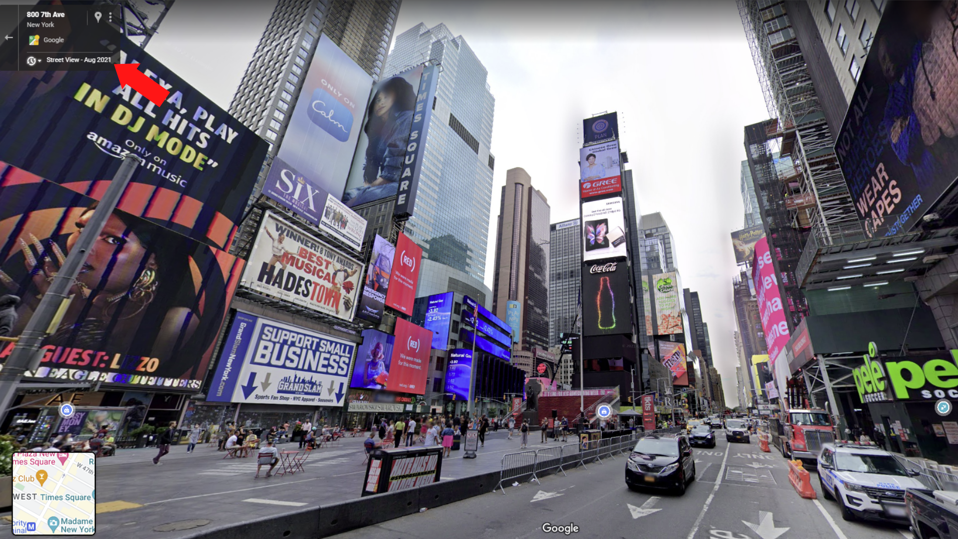 Times Square on Google Maps